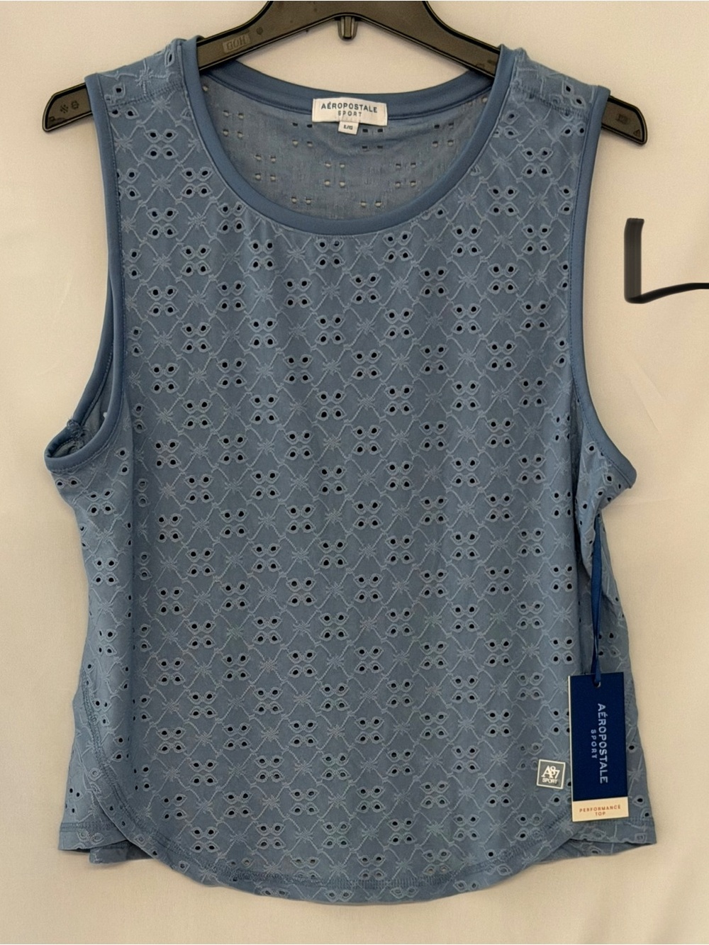 Aeropostale Light Blue Eyelet Tank Top